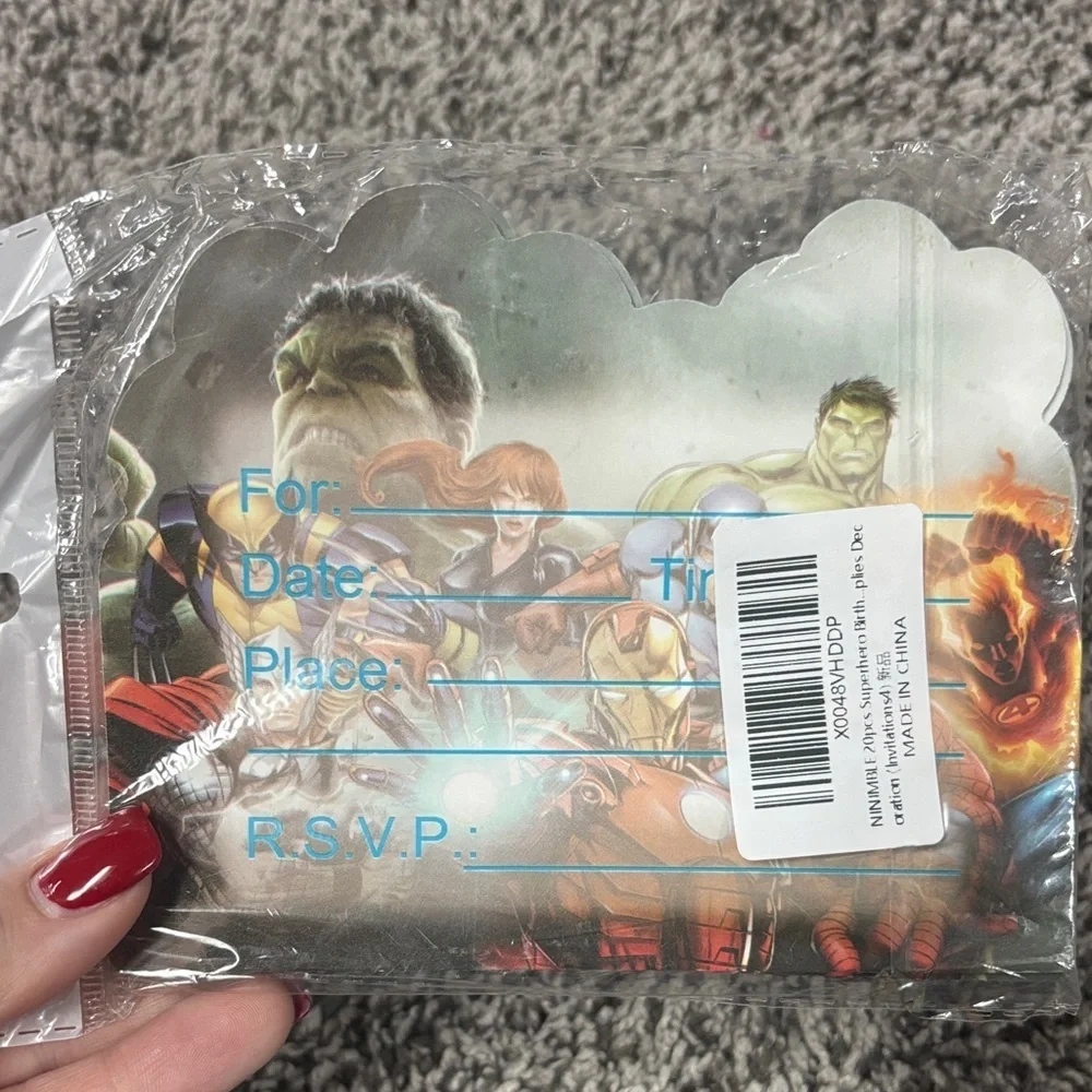 Superhero Party Invitations (20)